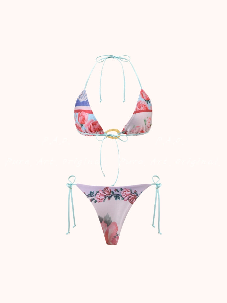 Rosewater Beach Tie‑Side Bikini Set
