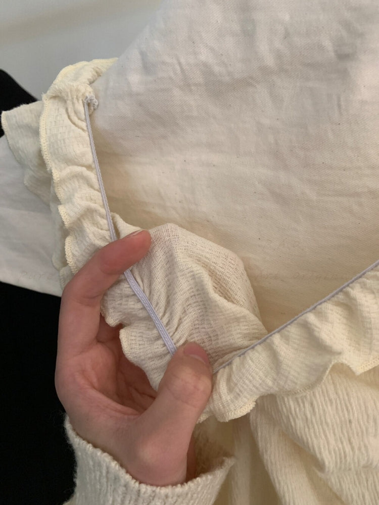 Sweet Ruffle-Trim V-Neck Tank Top