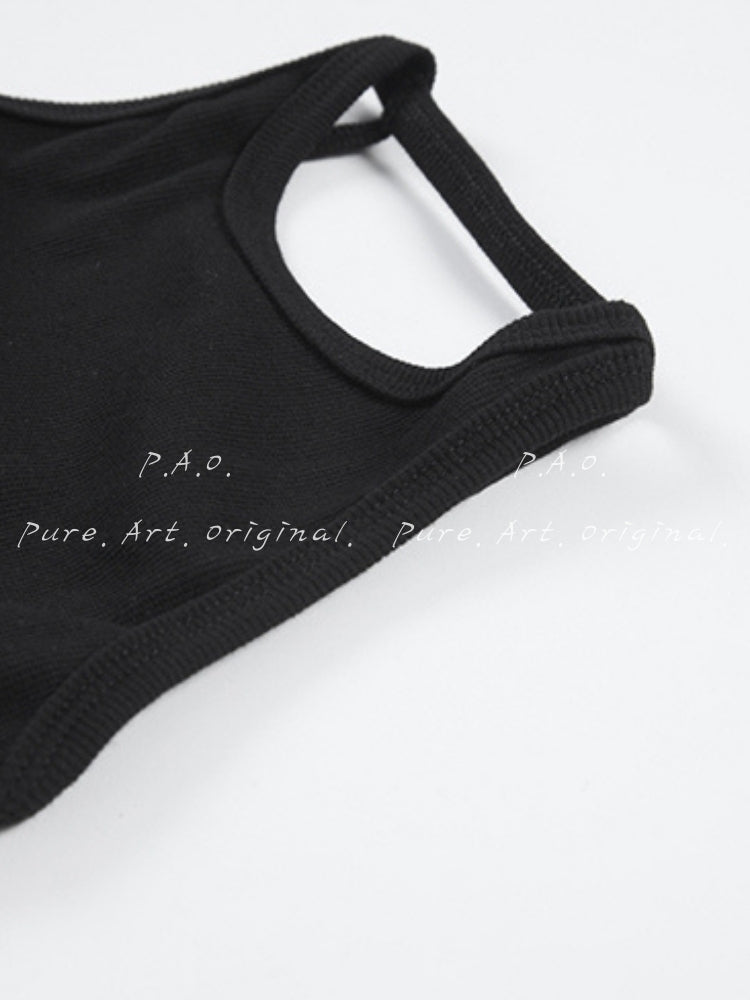 Noir Halter Back Dress