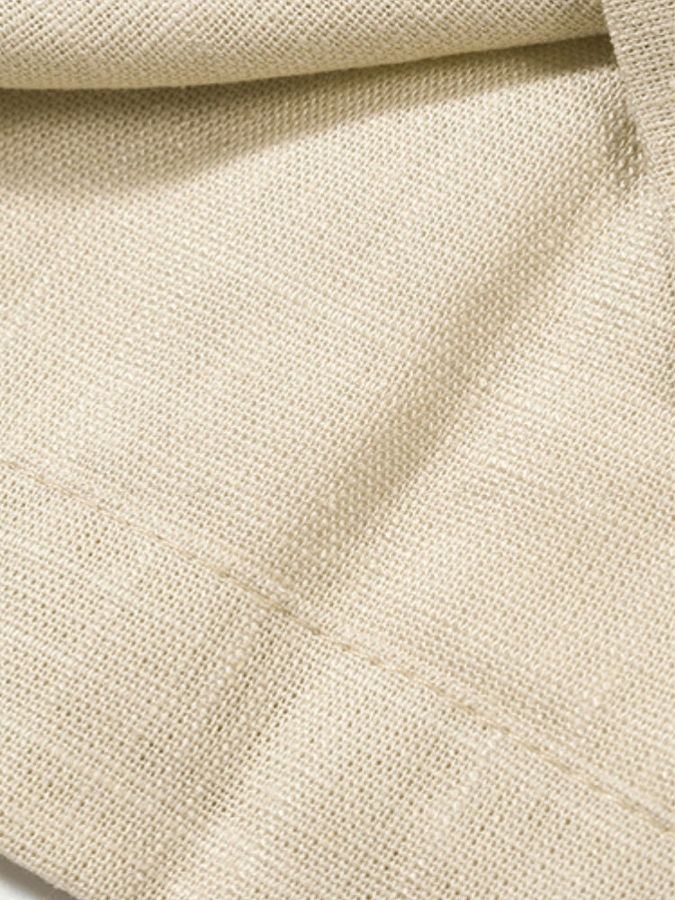 Linen Shirt & Wide-Leg Trousers Two-Piece Set