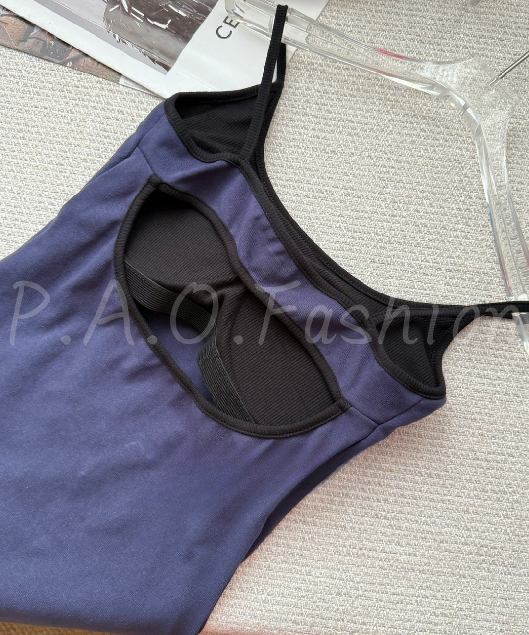 Contrast Strap Backless A-Line Mini Dress[Available Now]