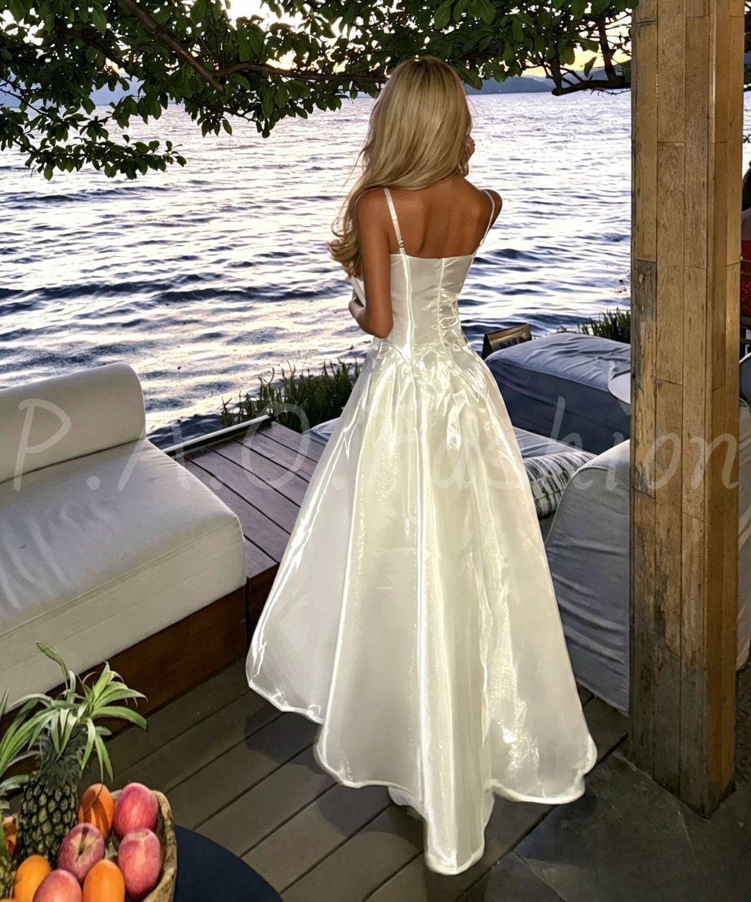 Pearlescent Corset Cami Maxi Dress