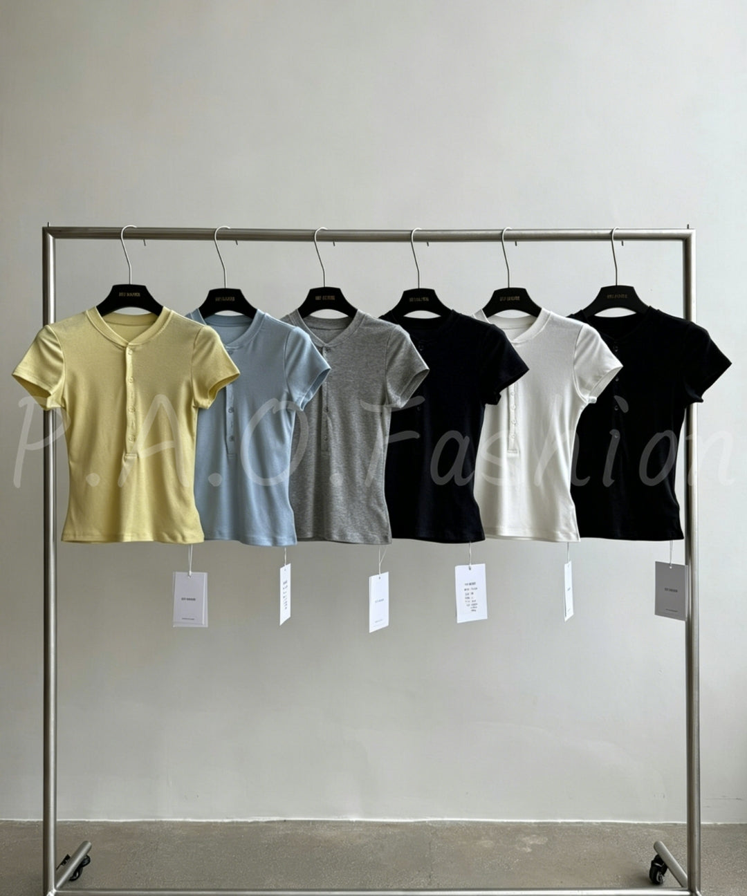 Lyocell Linen Blend Henley T-Shirt