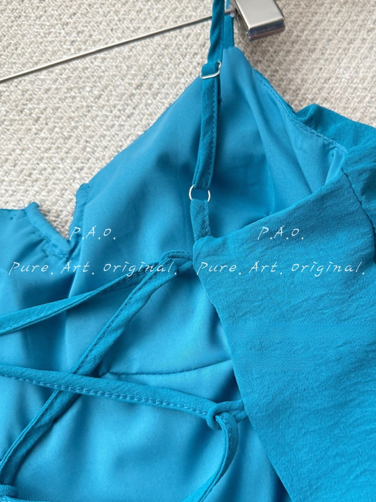 SERAPHINA RHINESTONE V-NECK MAXI DRESS