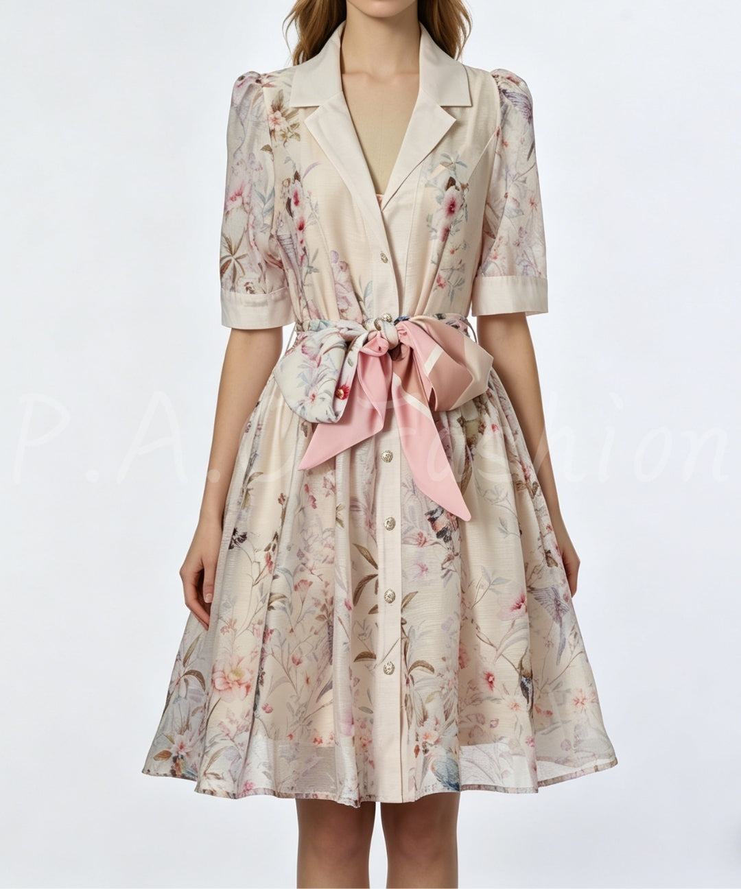 Floral Blazer Collar Mini Dress[Available Now]