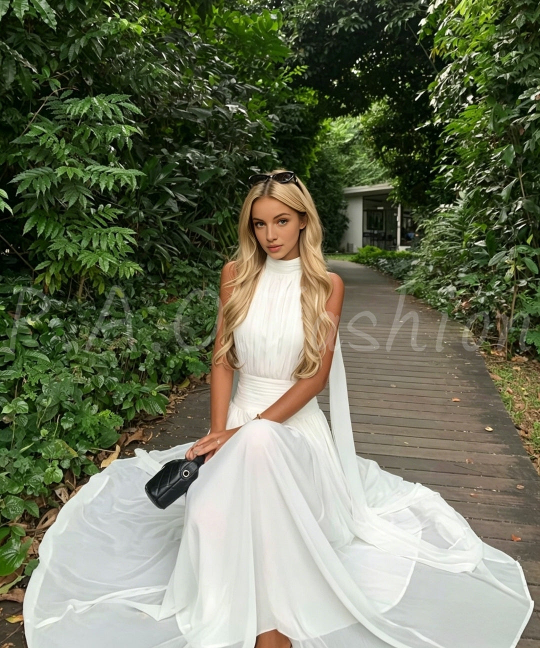 High-Neck Sleeveless Maxi Dress[Available Now]