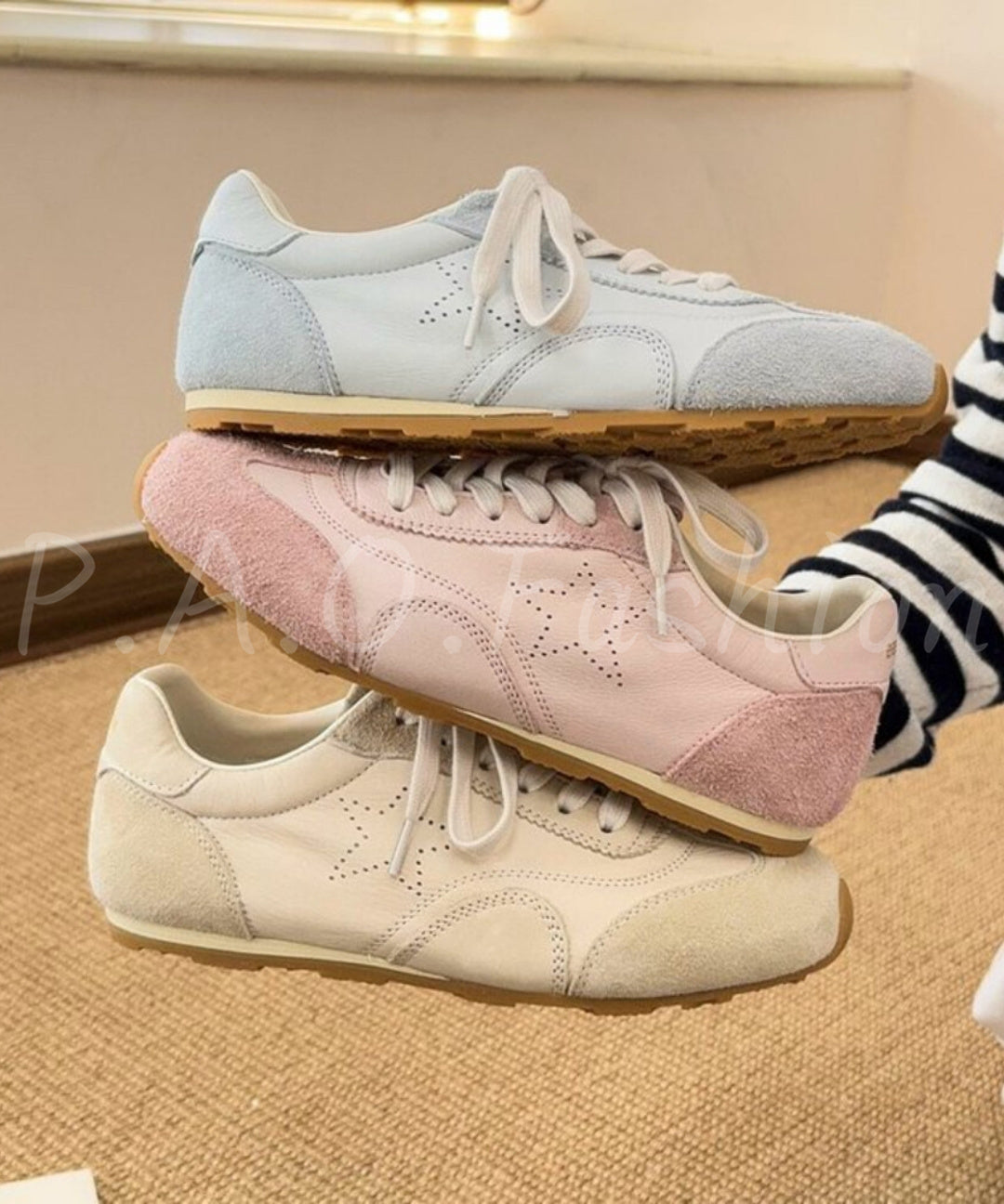 Retro Colorblock Trainer Sneakers