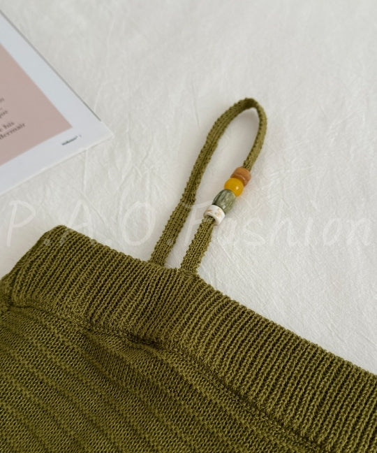 Open-Knit Strap Mini Dress[Available Now]