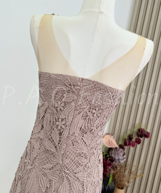 Sleeveless Lace Bodycon Mini Dress