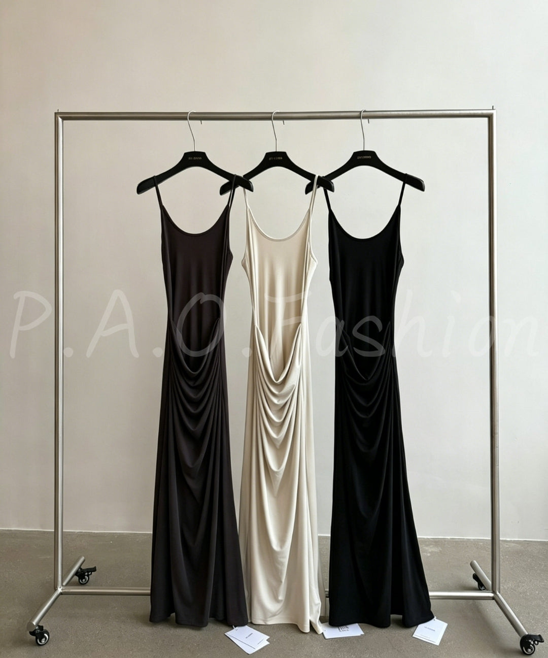 Twist-Detail Backless Maxi Dress