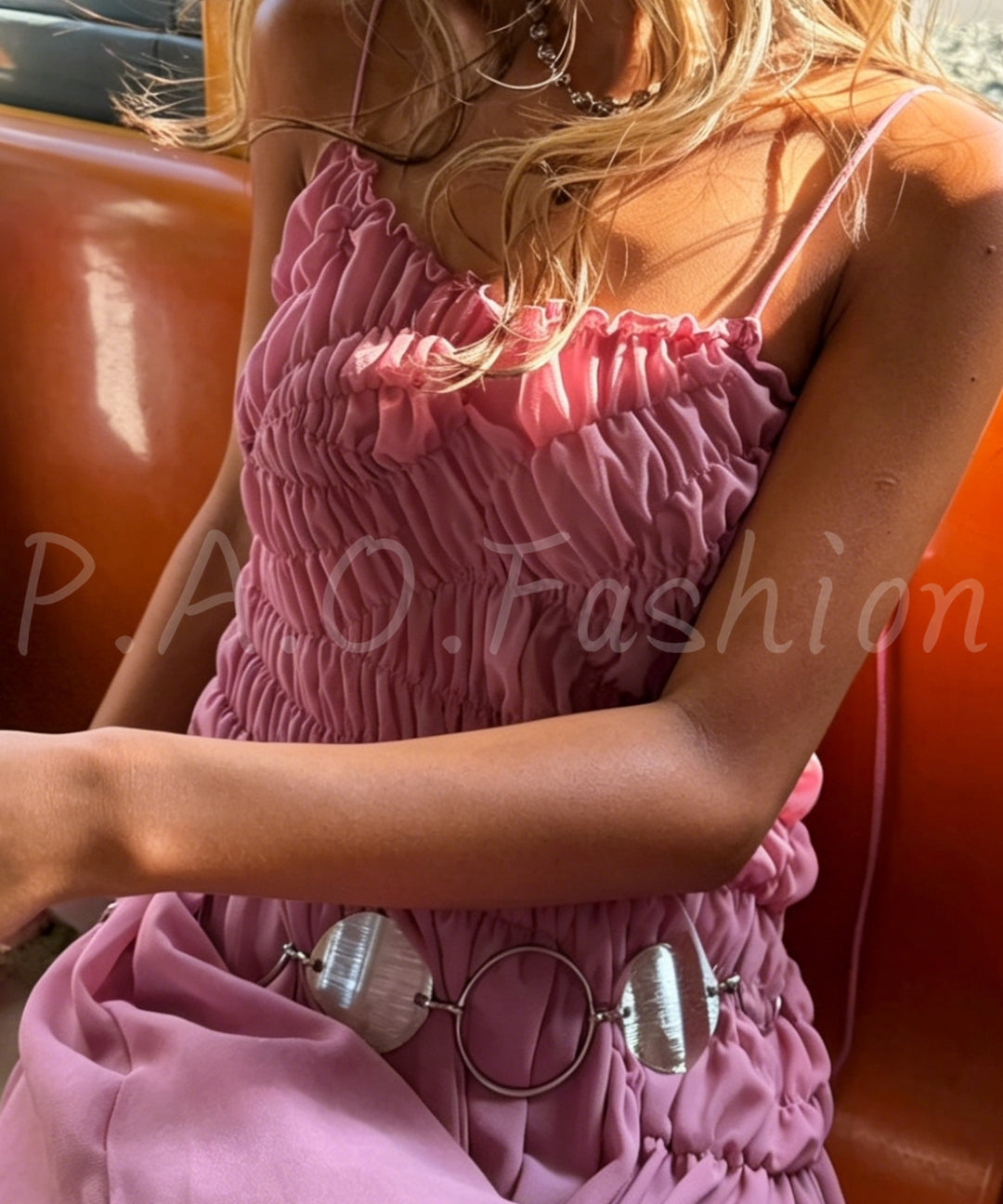 Ruched Strap Maxi Dress[Available Now]