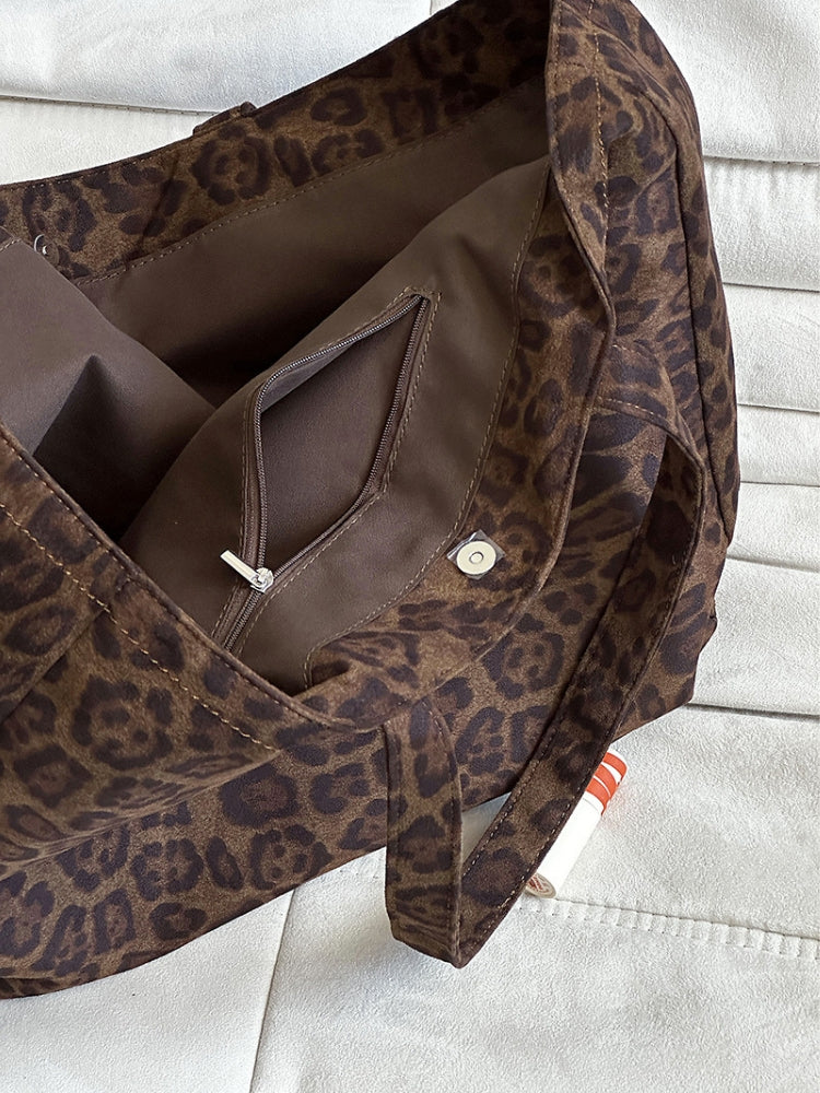 Leopard Print Oversized Tote Bag
