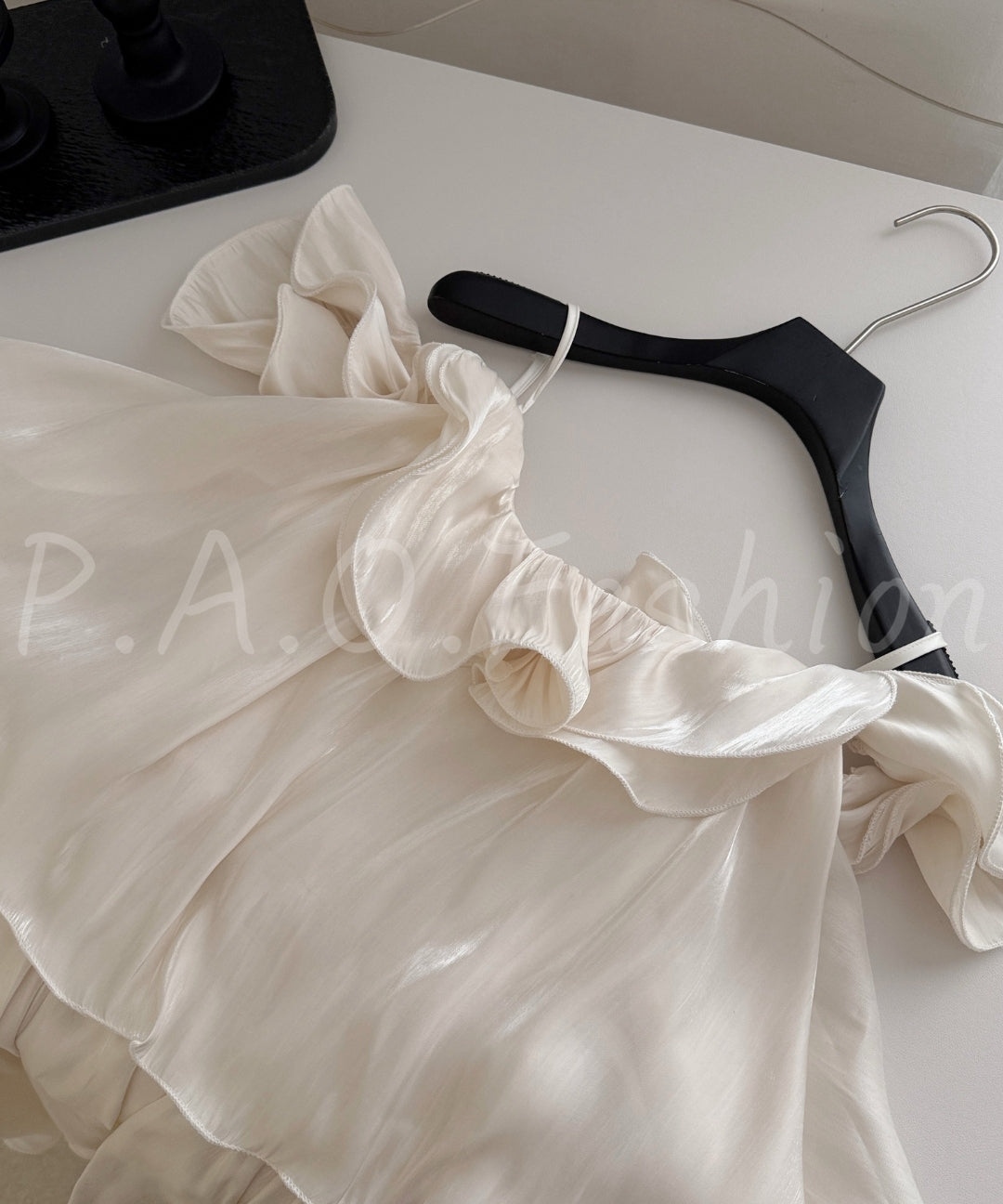 Ruffled Strap Maxi Dress with Tiered Skirt[Available Now]