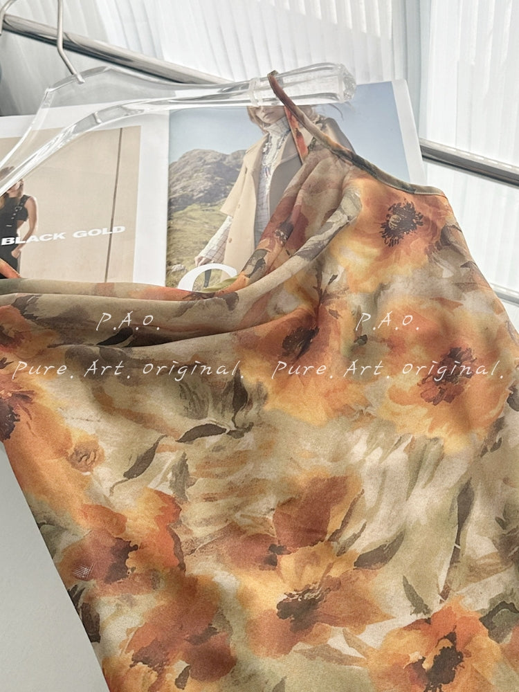 SOLEIL DRAPED HALTER MERMAID MIDI DRESS