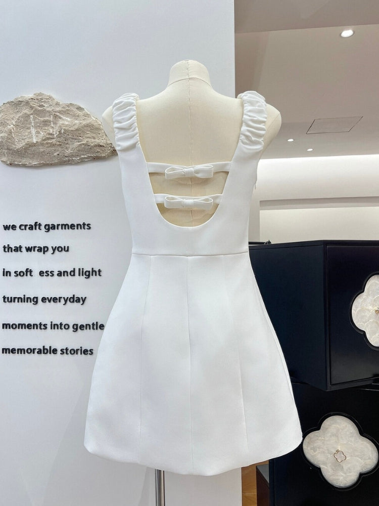 Bow Back Waist Mini Dress