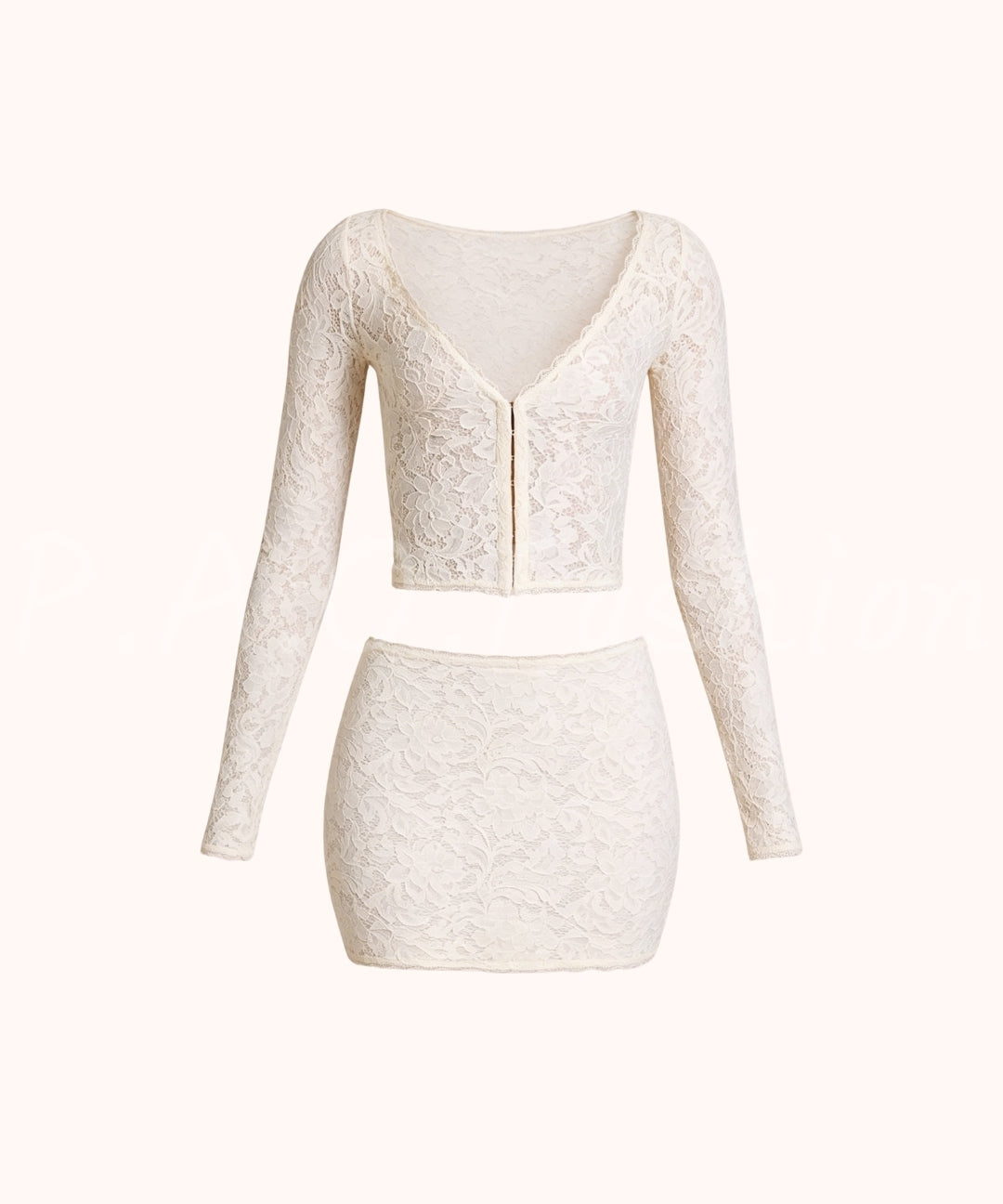 Lace Long Sleeve Two-Piece Set[Available Now]