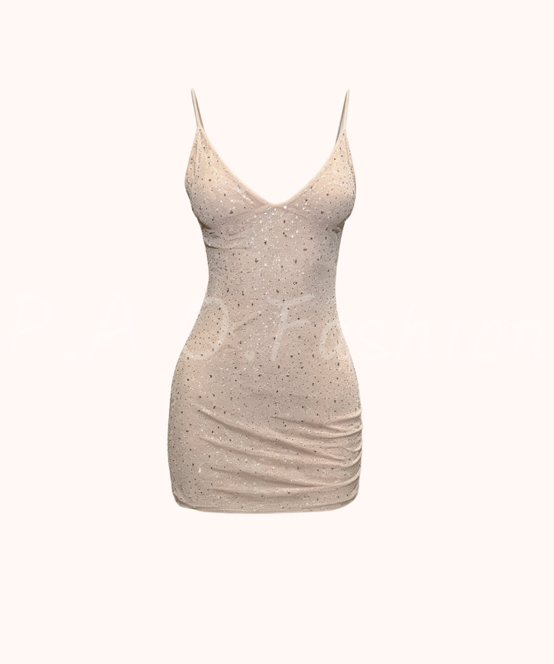 Rhinestone Strappy Bodycon Mini Dress[Available Now]