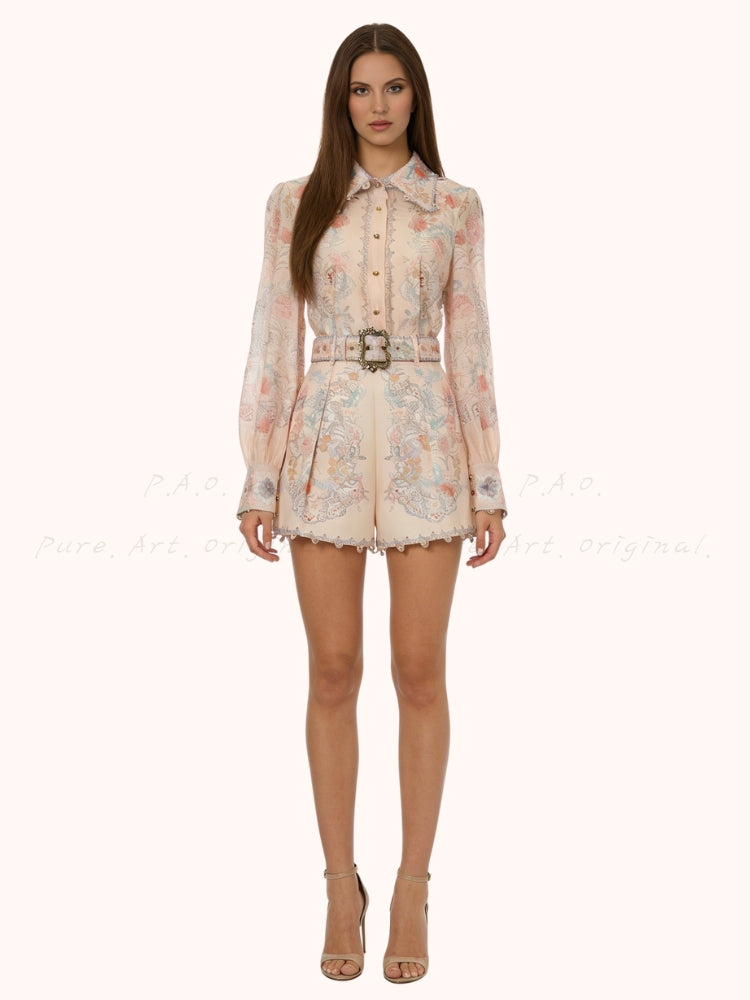 2026 Resort Floral Shirt & Shorts Set