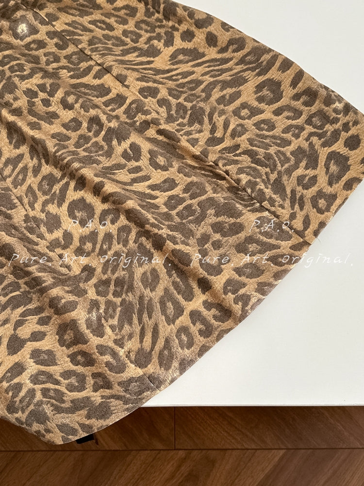 Noir Wild Leopard Strapless Bodycon Mini Dress
