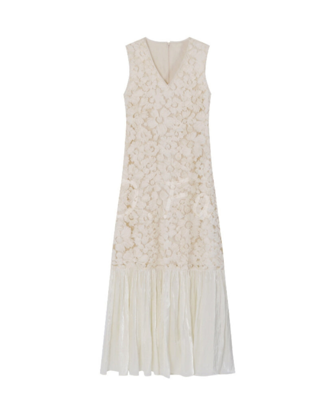 3D Floral Sleeveless Maxi Dress