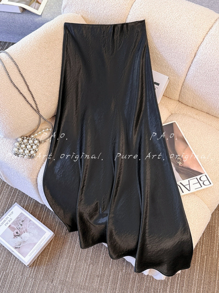 Satin Mermaid Maxi Skirt