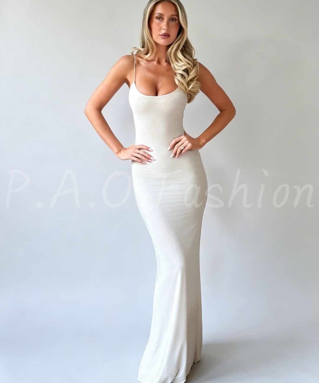 Pearl Sheen Mermaid Maxi Dress