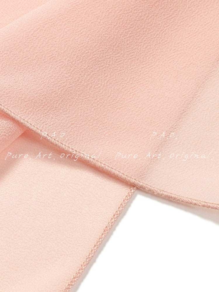 Asymmetric Satin Ribbon Mermaid Maxi Dress