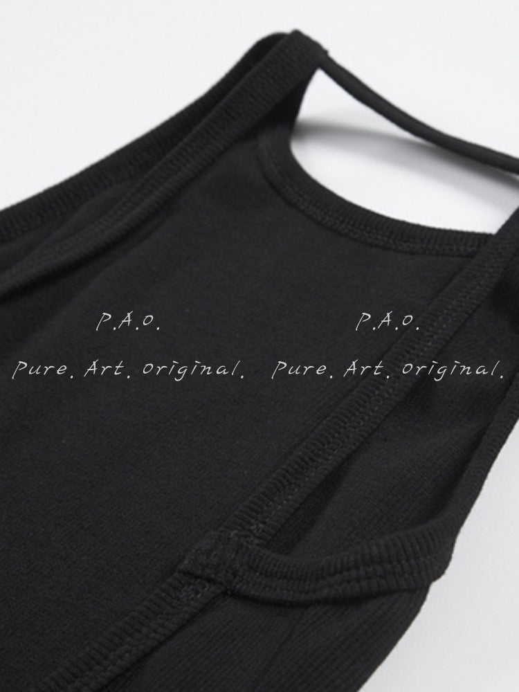 Noir Halter Back Dress