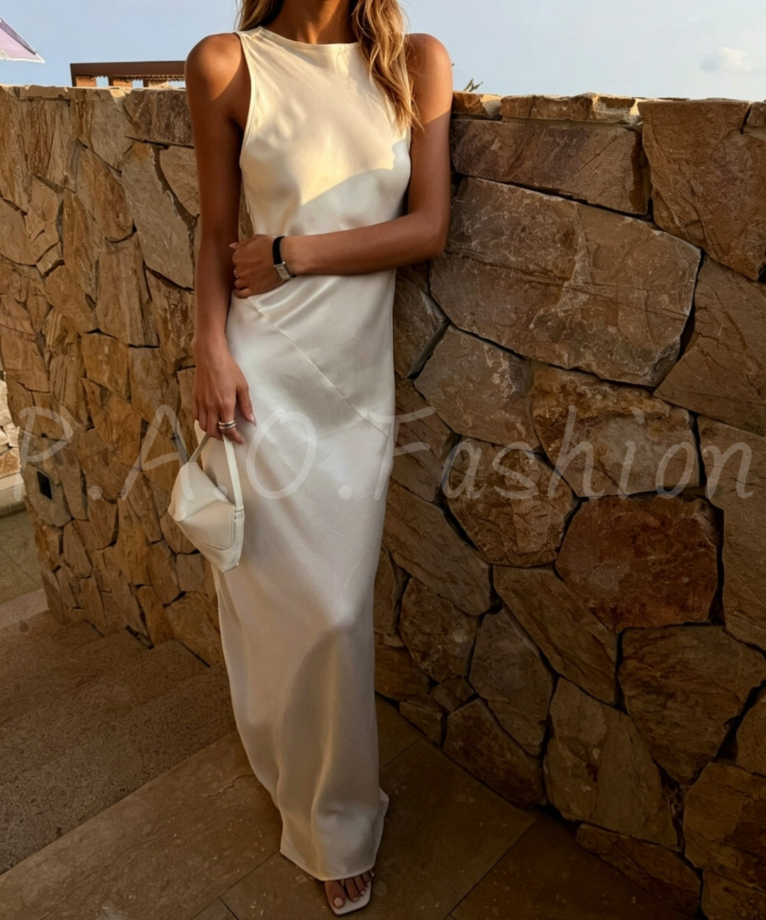 Backless Draped Tencel Maxi Dress[Available Now]