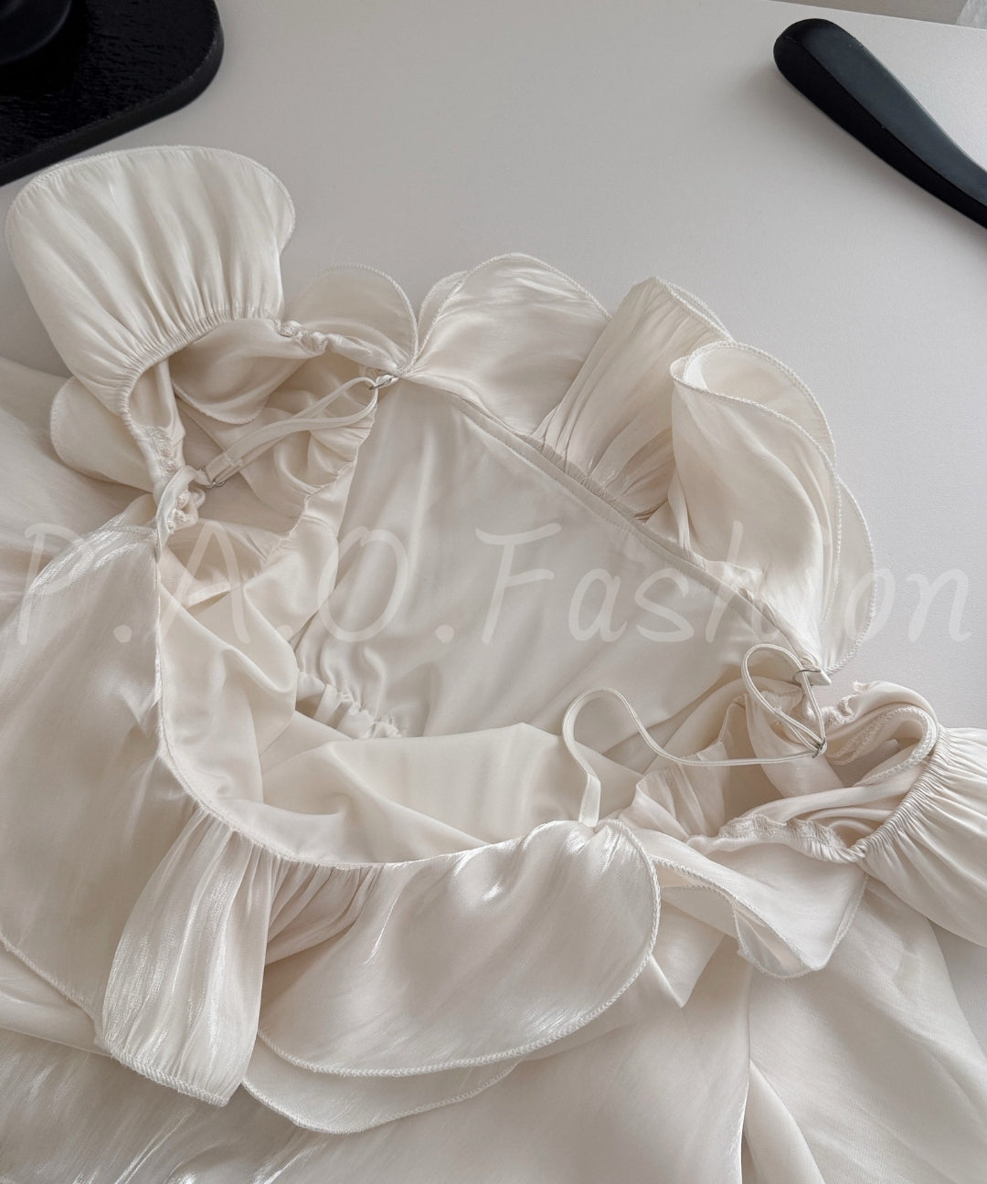 Ruffled Strap Maxi Dress with Tiered Skirt[Available Now]