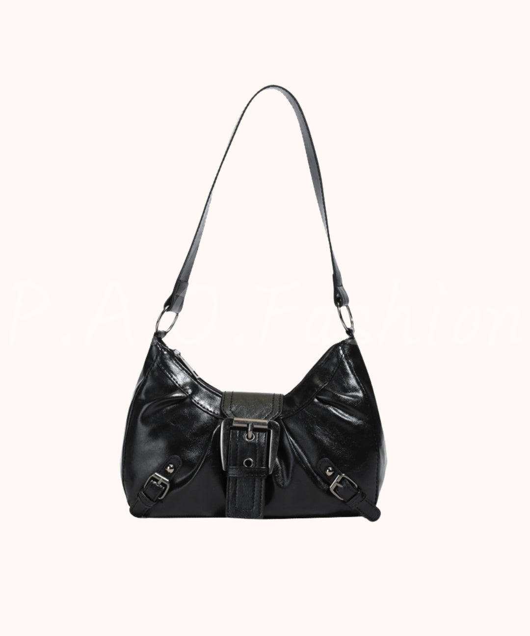 Vintage Moto Ruched Underarm Bag