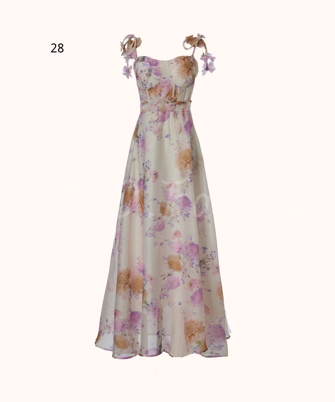 Floral Print Strap Maxi Dress[Available Now]