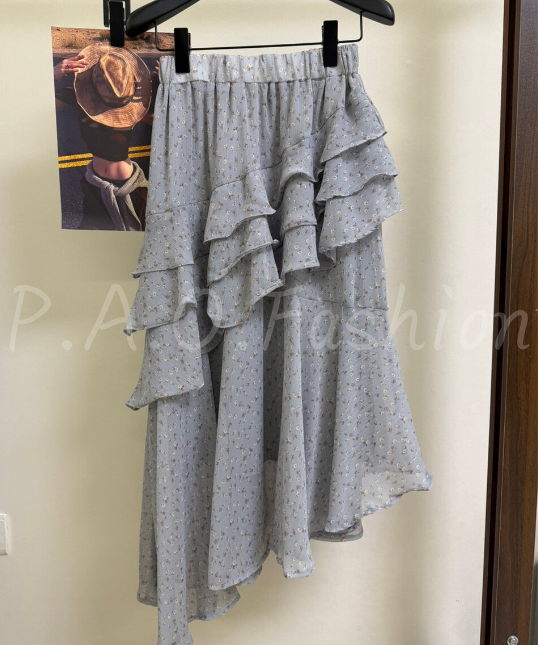 Floral Tiered Ruffle Skirt[Available Now]