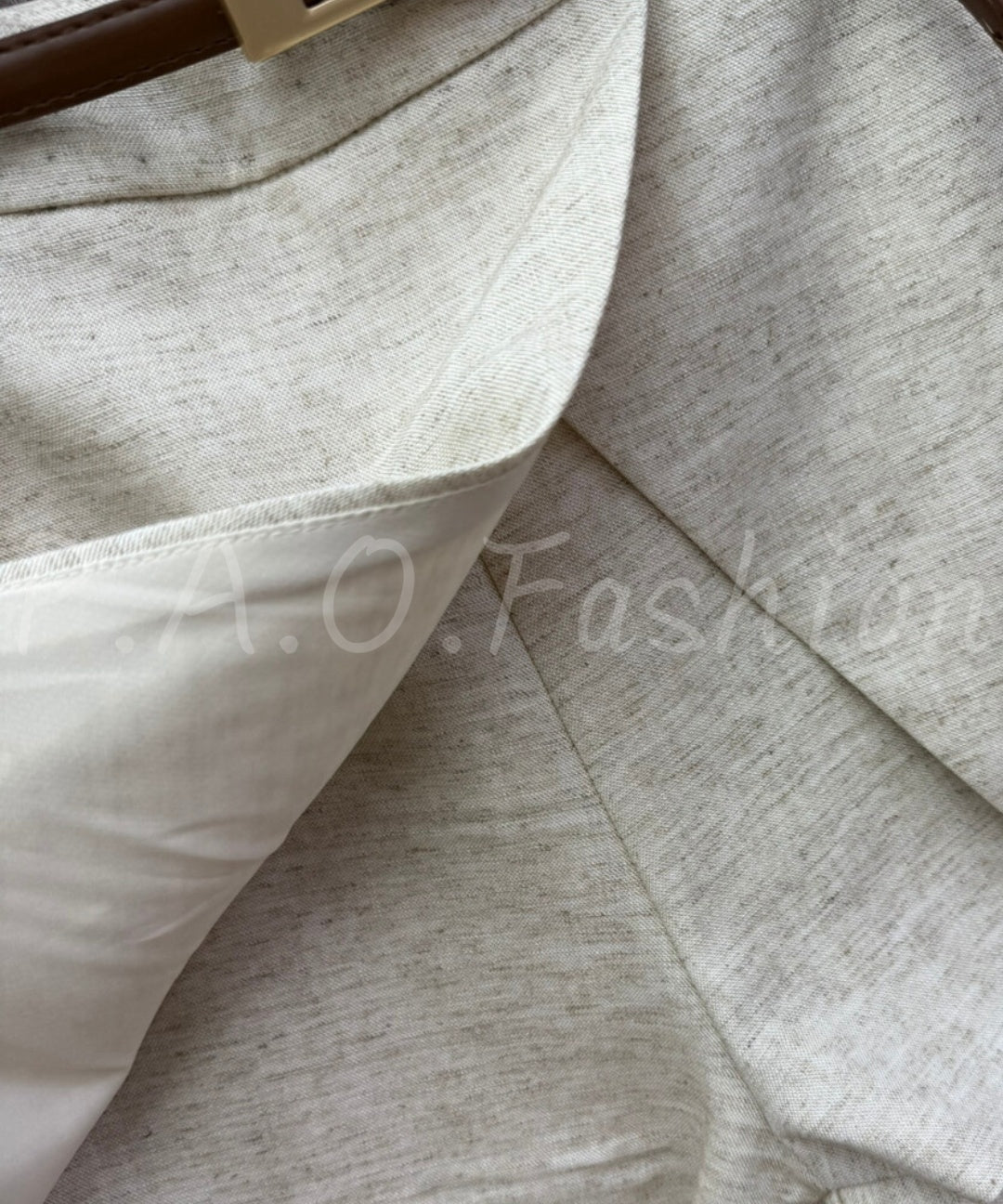 Tencel Linen Crochet Vest & Wrap Skort Set