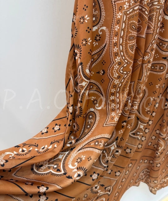 Paisley Print Halter Midi Dress[Available Now]