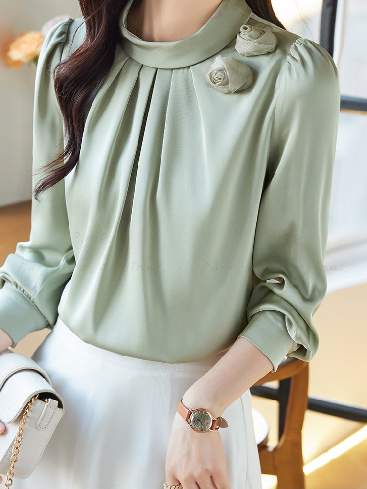 Chiffon & Lace Blouse