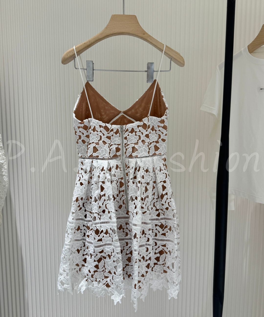 French Floral Lace Corset Mini Dress