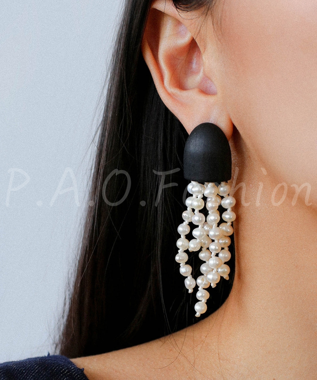 Natural Freshwater Pearl Tassel Earrings