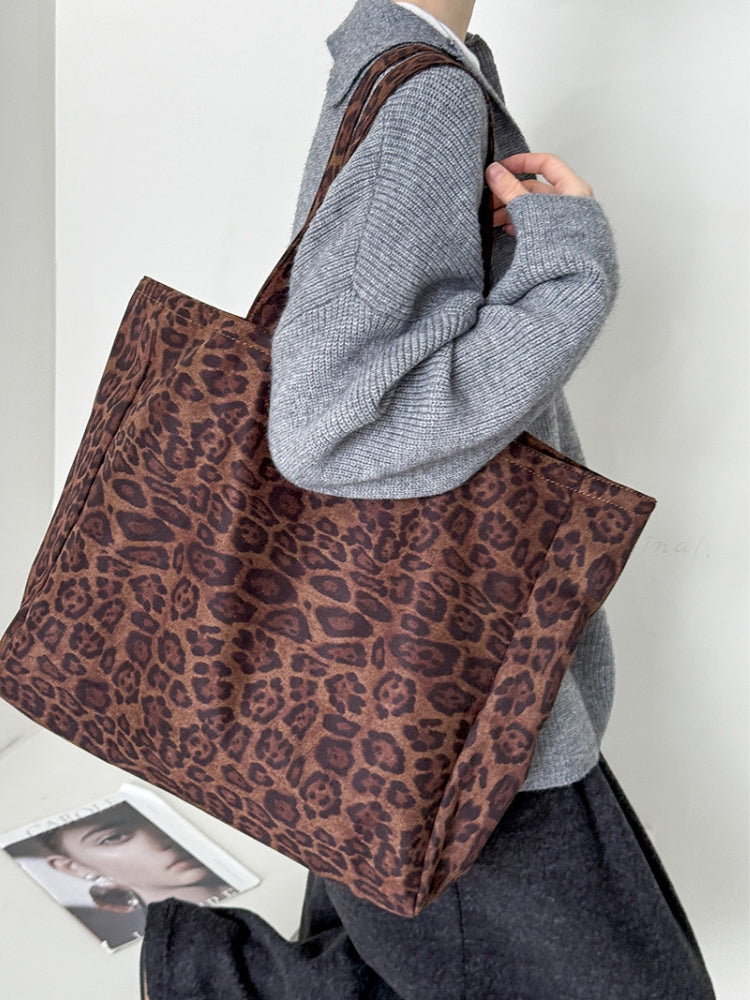 Leopard Print Oversized Tote Bag