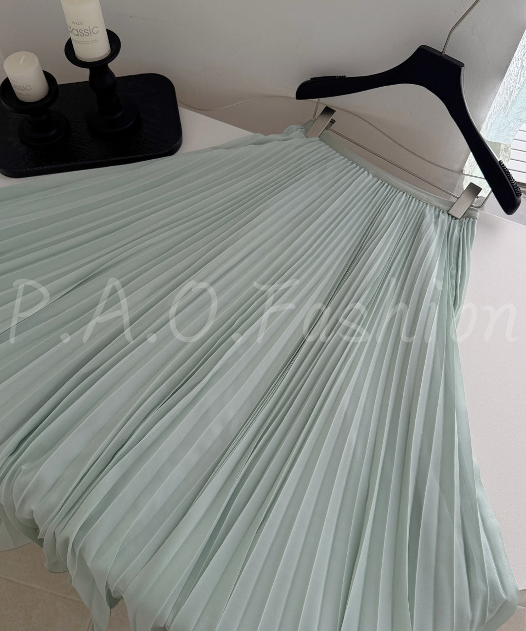 Halter Pleated Chiffon Top & Maxi Skirt Set[Available Now]