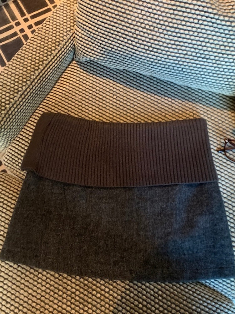 Vintage Wool-Blend Mini Skirt