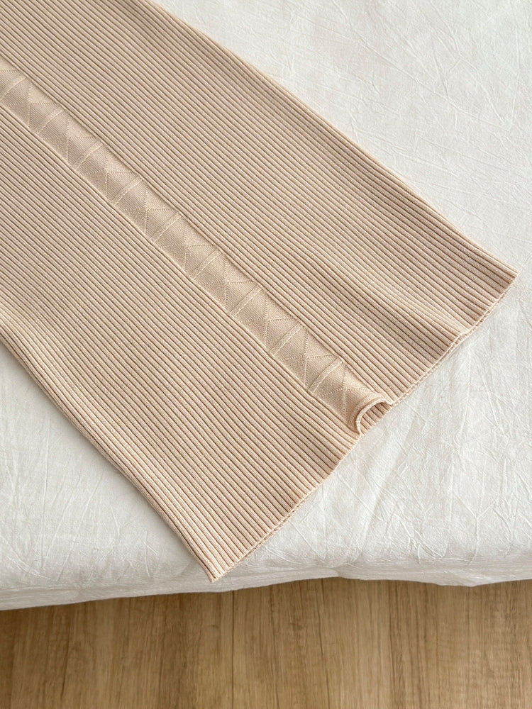 High Neck Knit Bodycon Midi Sweater Dress