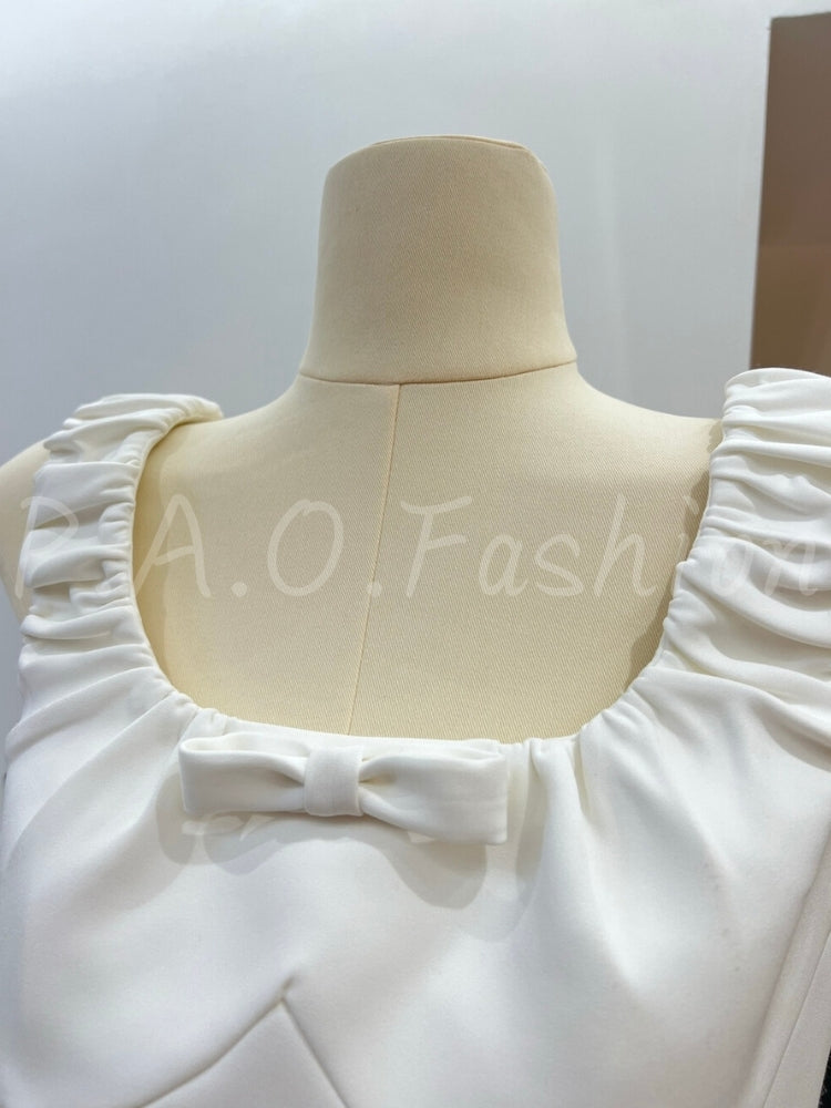 Bow Back Waist Mini Dress