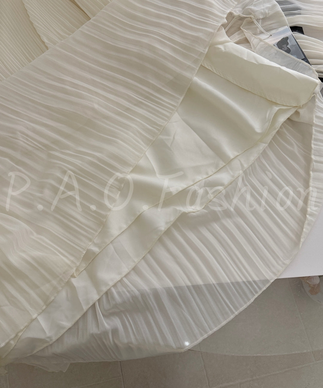 Strapless Pleated Chiffon Maxi Dress with Rosette Detail[Available Now]