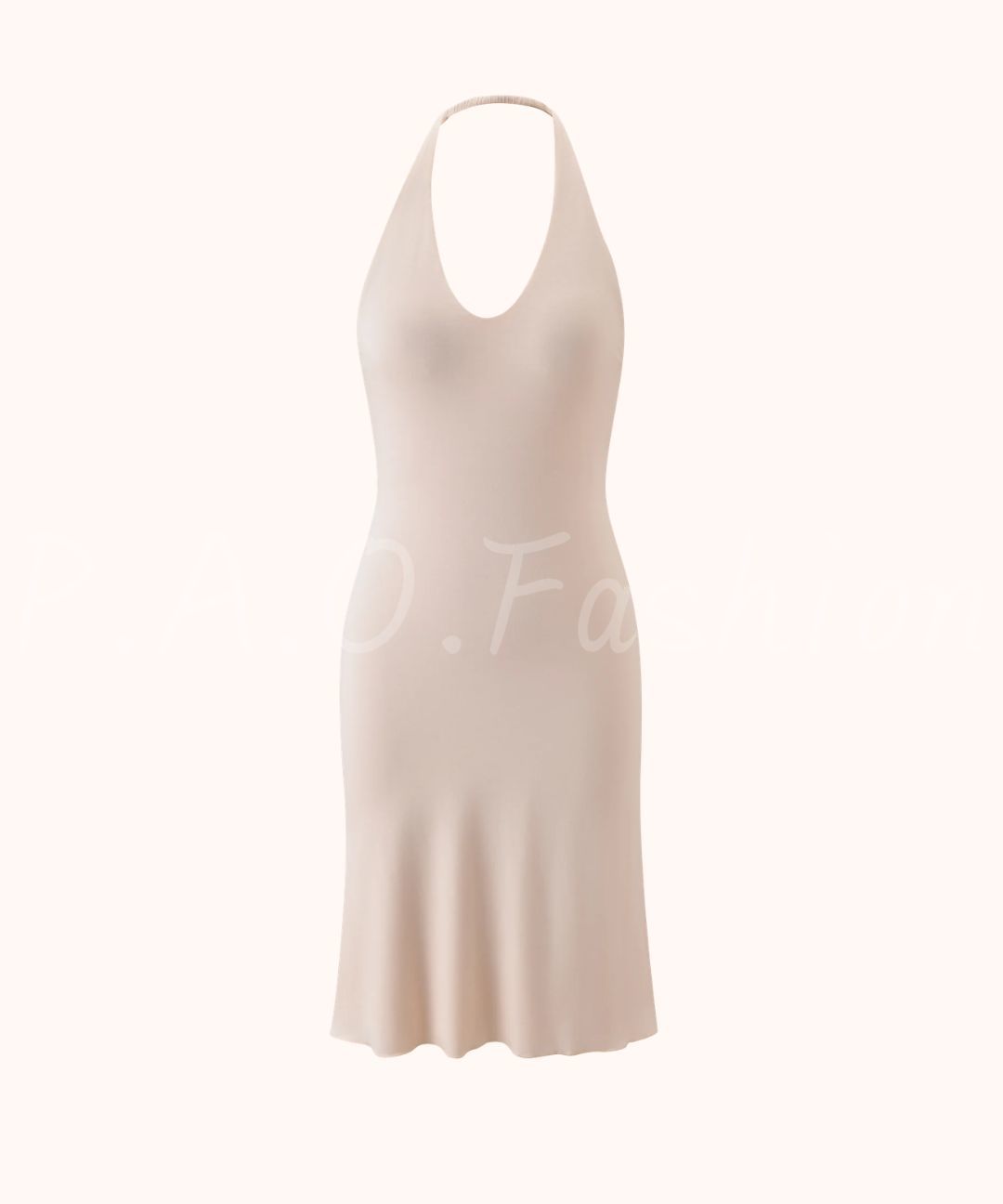 Halter Open-Back Mermaid Midi Dress
