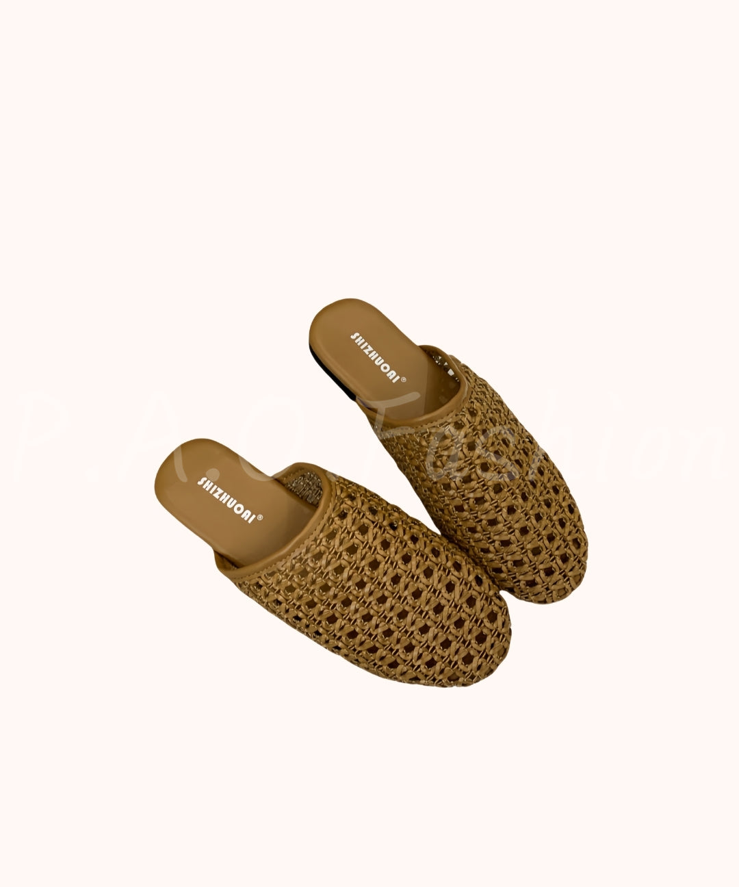 Boho Woven Cutout Mules