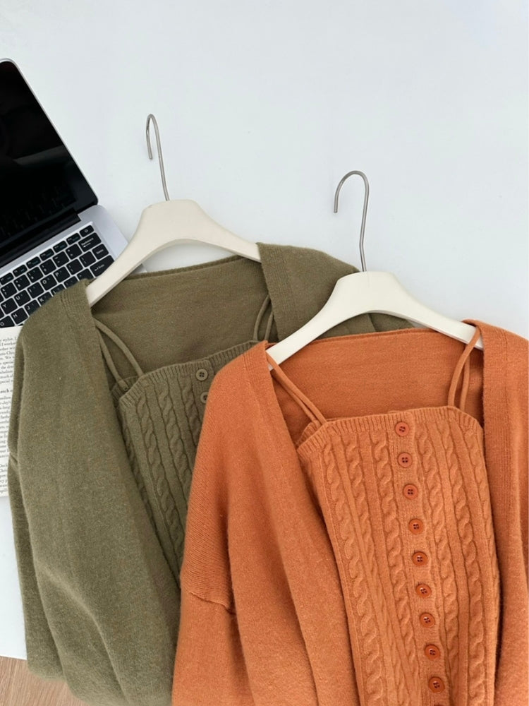 Versatile Knit Tank, Cardigan & Mini Skirt 3-Piece Set