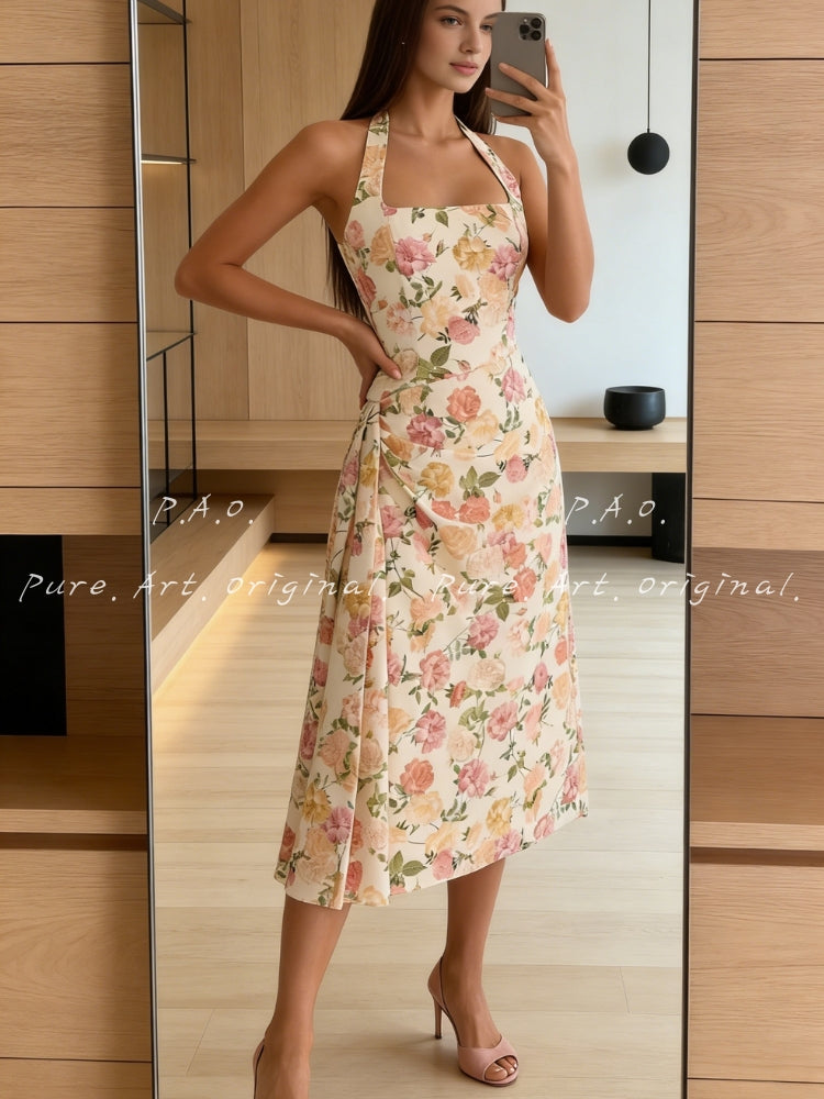 ROSALIE HALTER MIDI DRESS