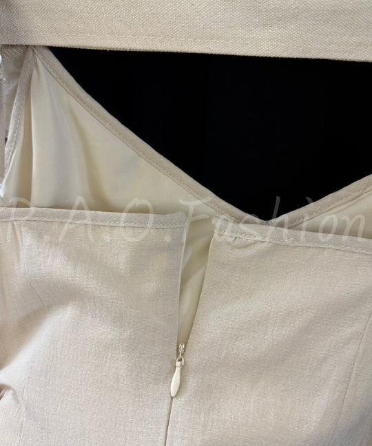 Ruffle V-Neck Mermaid Dress