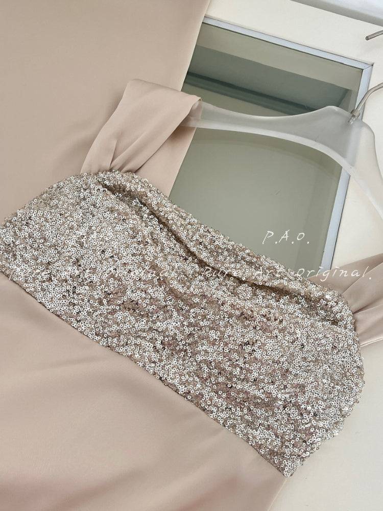 CHAMPAGNE GLIMMER GOWN